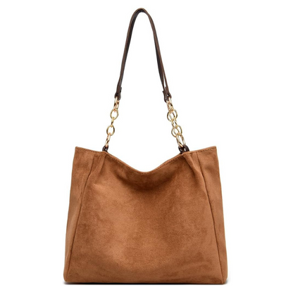 Bolsa Naomi Grande de Ombro em Suede