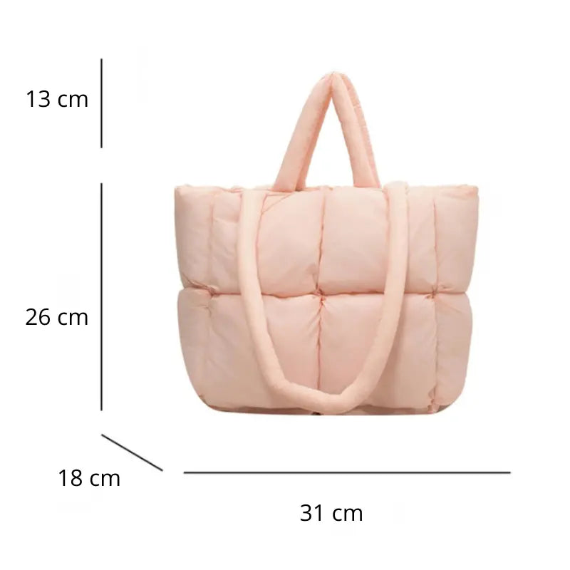 Bolsa Maelis Puffer Tote Quilted Almofadada