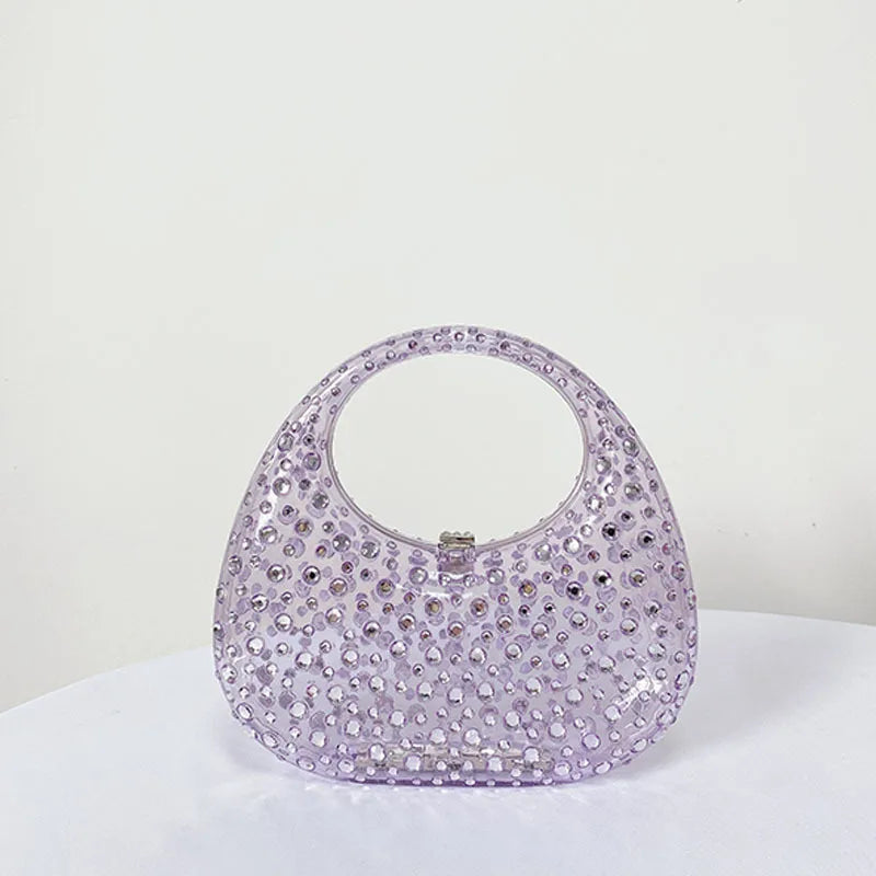 Bolsa de Mão Acrílico Cristais Diamondy