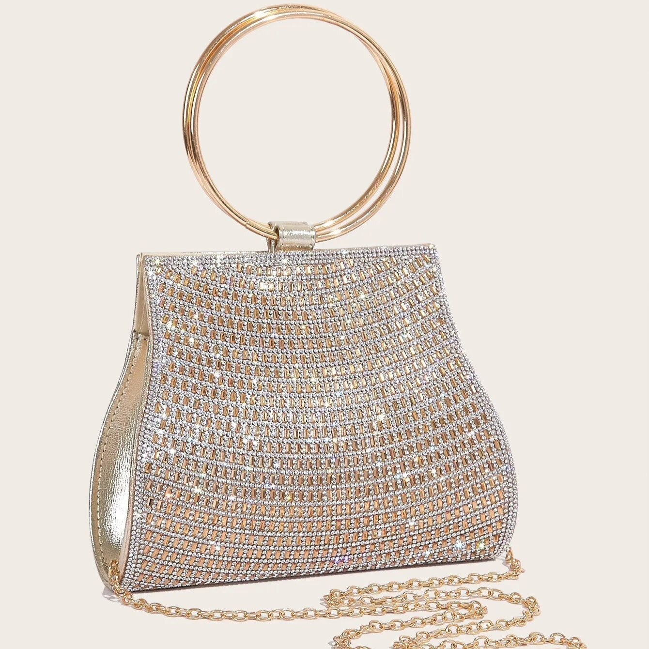 Bolsa Acrílico Feminina - Strass Diamante