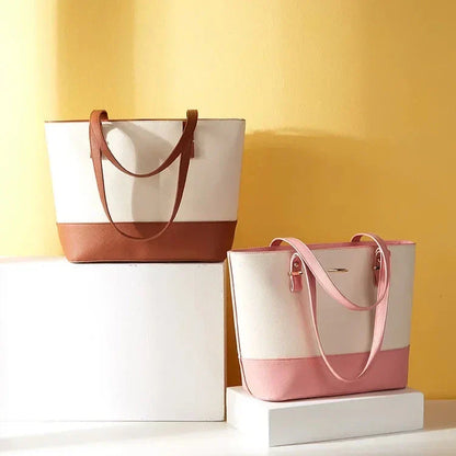 Conjunto Aria Feminino de 3 Bolsas em Couro com Design Retrô