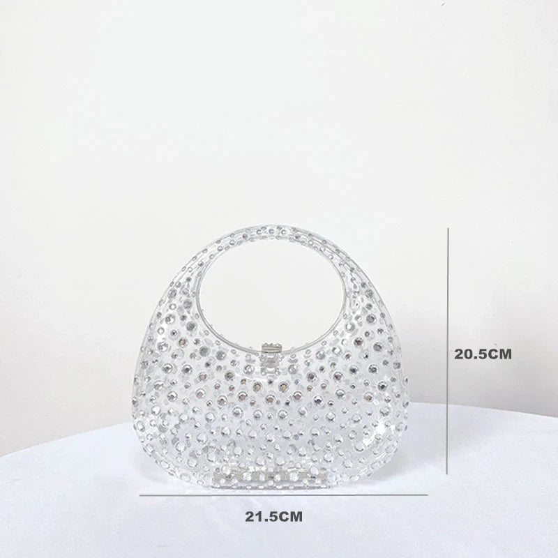 Bolsa de Mão Acrílico Cristais Diamondy