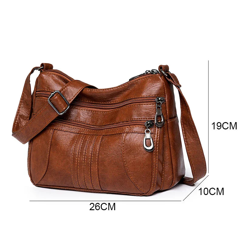 Bolsa de Couro de Alta Qualidade - Crossbody e Ombro