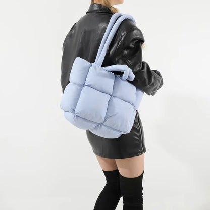 Bolsa Maelis Puffer Tote Quilted Almofadada