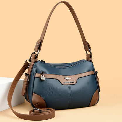 Bolsa Feminina Luxo Couro Macio Crossbody