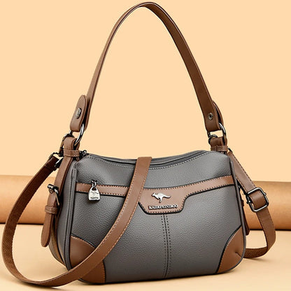 Bolsa Feminina Luxo Couro Macio Crossbody