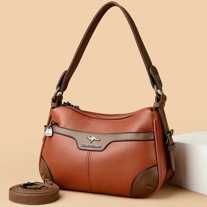 Bolsa Feminina Luxo Couro Macio Crossbody