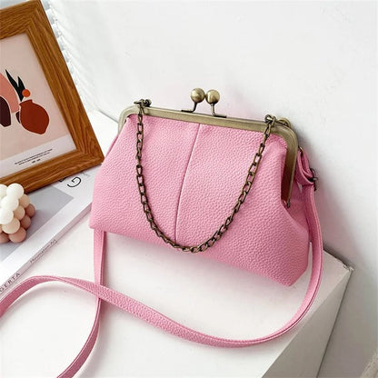 Bolsa Crossbody Elegante de Couro - Design Retrô