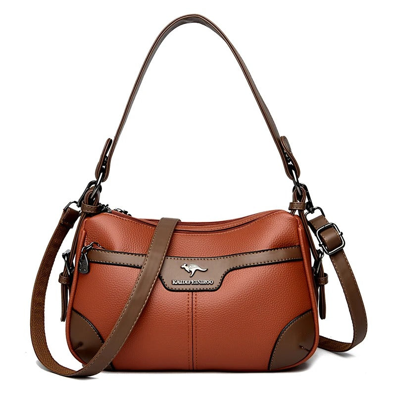 Bolsa Feminina Luxo Couro Macio Crossbody