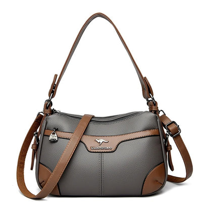 Bolsa Feminina Luxo Couro Macio Crossbody