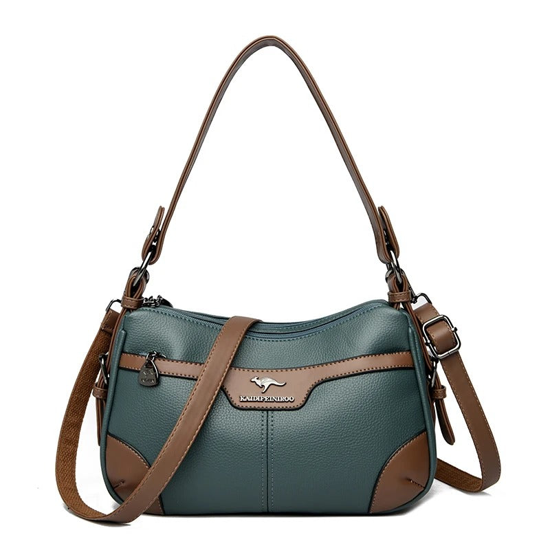 Bolsa Feminina Luxo Couro Macio Crossbody