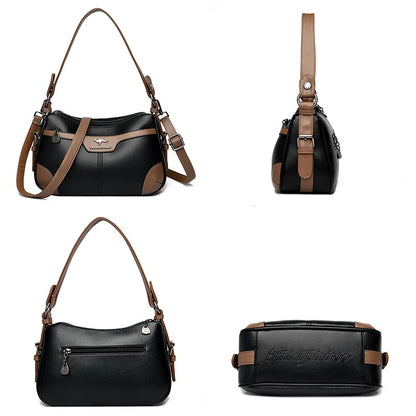 Bolsa Feminina Luxo Couro Macio Crossbody