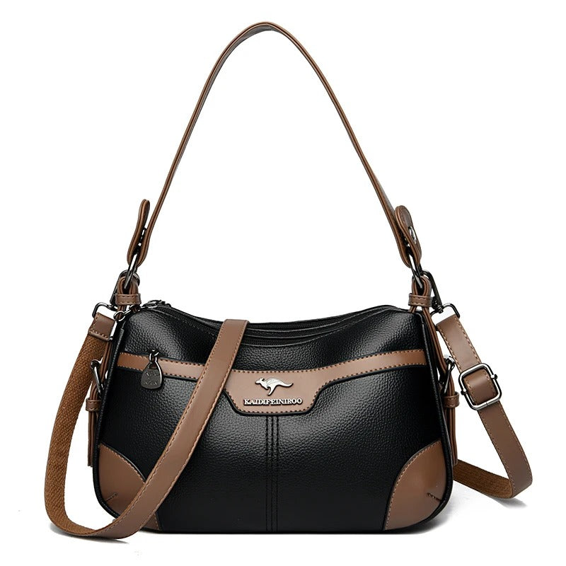 Bolsa Feminina Luxo Couro Macio Crossbody