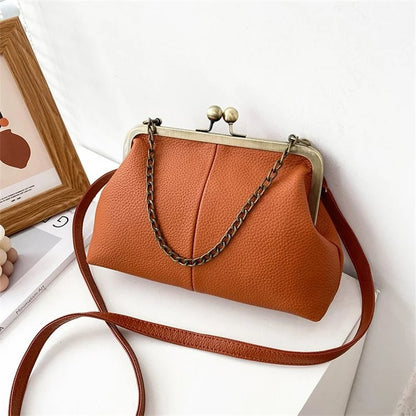 Bolsa Crossbody Elegante de Couro - Design Retrô