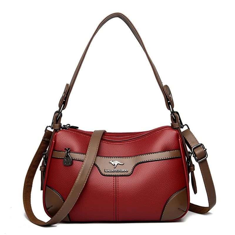 Bolsa Feminina Luxo Couro Macio Crossbody