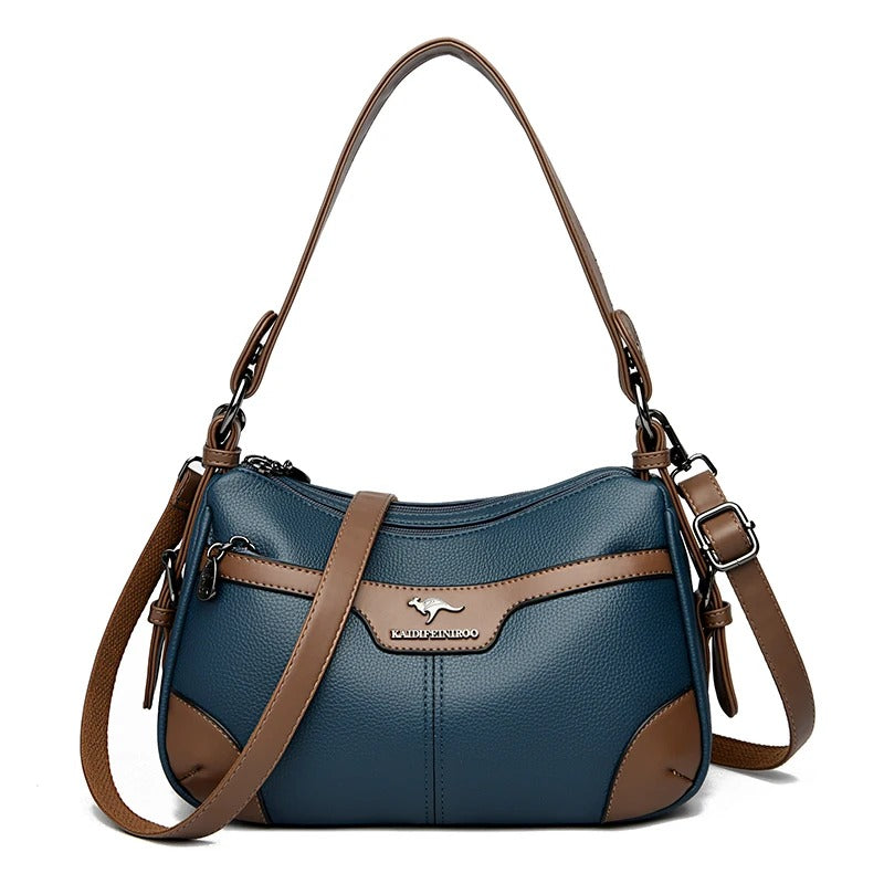 Bolsa Feminina Luxo Couro Macio Crossbody