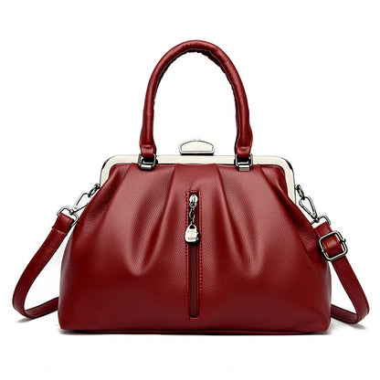 Bolsa de Couro Luxuosa Feminina - Estilo Crossbody